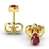 1. Pear Shaped 0.5ct Ruby Stud Earrings thumbnail