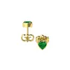 Heart Shaped 0.5ct Emerald Stud Earrings thumbnail