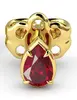 2. Pear Shaped 0.5ct Ruby Stud Single Earring thumbnail