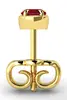 3. Pear Shaped 0.5ct Ruby Stud Single Earring thumbnail