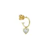 Heart Shaped 0.5ct Diamond Single Hoop Earrings thumbnail