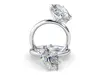 1. Tilted Pear Shaped Diamond White Gold Ring thumbnail