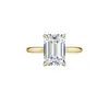 6ct Emerald Diamond Natural Ring thumbnail