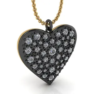 3. Ajour Pave Heart Diamond Pendant thumbnail