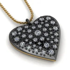 4. Ajour Pave Heart Diamond Pendant thumbnail