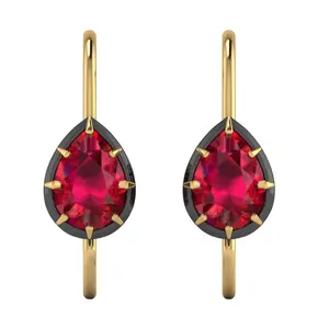 2. Pear Shaped 0.5ct Ruby Earrings thumbnail