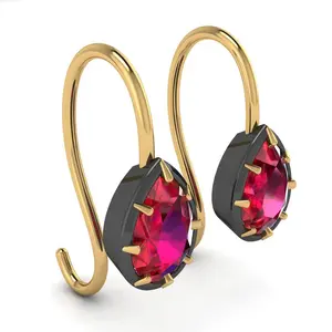 3. Pear Shaped 0.5ct Ruby Earrings thumbnail