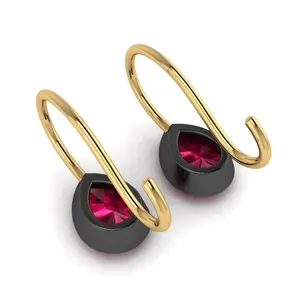 5. Pear Shaped 0.5ct Ruby Earrings thumbnail