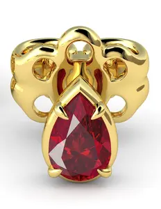 2. Pear Shaped 0.5ct Ruby Stud Earrings thumbnail