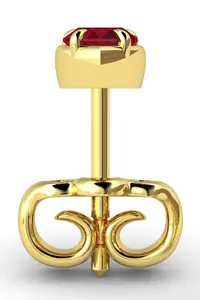 3. Pear Shaped 0.5ct Ruby Stud Earrings thumbnail