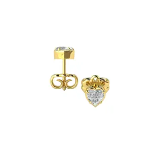 Heart Shaped 0.5ct Diamond Stud Earrings