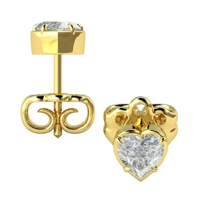 Heart Shaped 0.5ct Diamond Stud Earrings Heart Shaped 0.5ct Diamond Stud Earrings