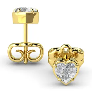 1. Heart Shaped 0.5ct Diamond Stud Earrings thumbnail