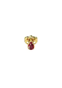 Pear Shaped 0.5ct Ruby Stud Single Earring