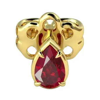 Pear Shaped 0.5ct Ruby Stud Single Earring Pear Shaped 0.5ct Ruby Stud Single Earring thumbnail