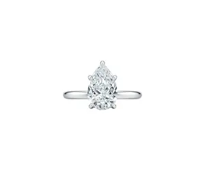 3ct Pear Diamond Lab Ring IGI