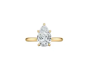 5ct Pear Diamond Lab Ring IGI
