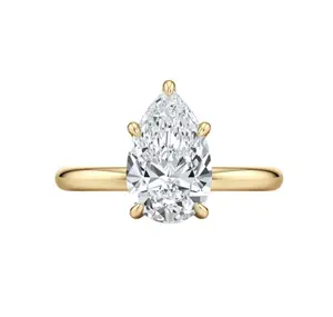 6ct Pear Diamond Lab Ring IGI