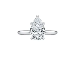 2. 1ct Pear Diamond Natural Ring thumbnail