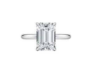 1. 2ct Emerald Diamond Natural Ring thumbnail