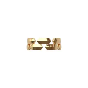 Chain Link Mini Yellow Gold Ring