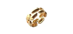 1. Chain Link Mini Yellow Gold Ring thumbnail