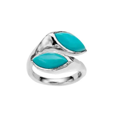 Toi et Moi Marquise Turquoise Ring